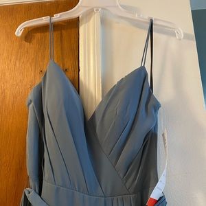 Slate grey bridesmaid dress